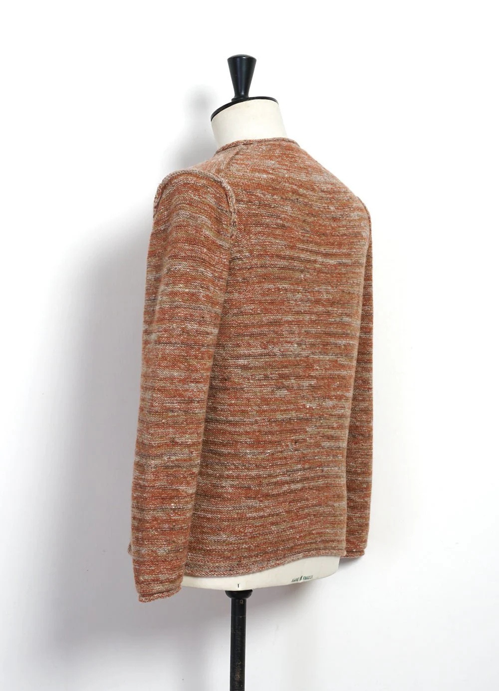 VARIED STRIPE | Merino & Cashmere Tunic Sweater | Clementine - Image 4