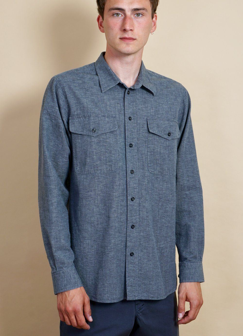 VILLADS | Loose Fit Over Shirt | Stone - Image 2
