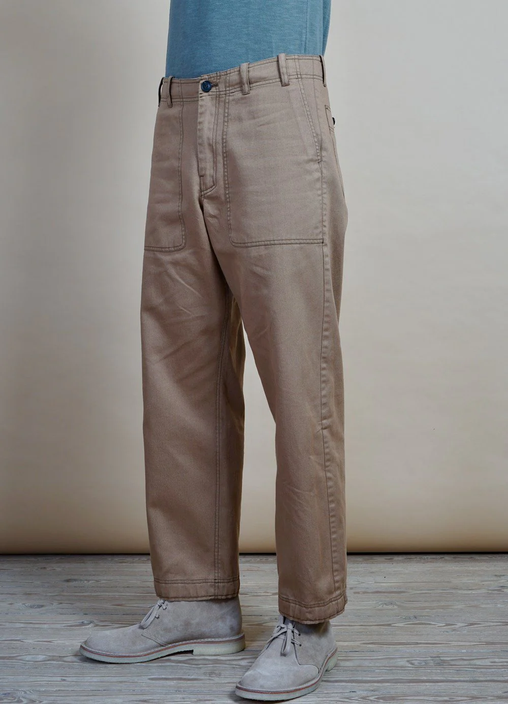 VILLE | Loose Fit Trousers | Cardboard - Image 3