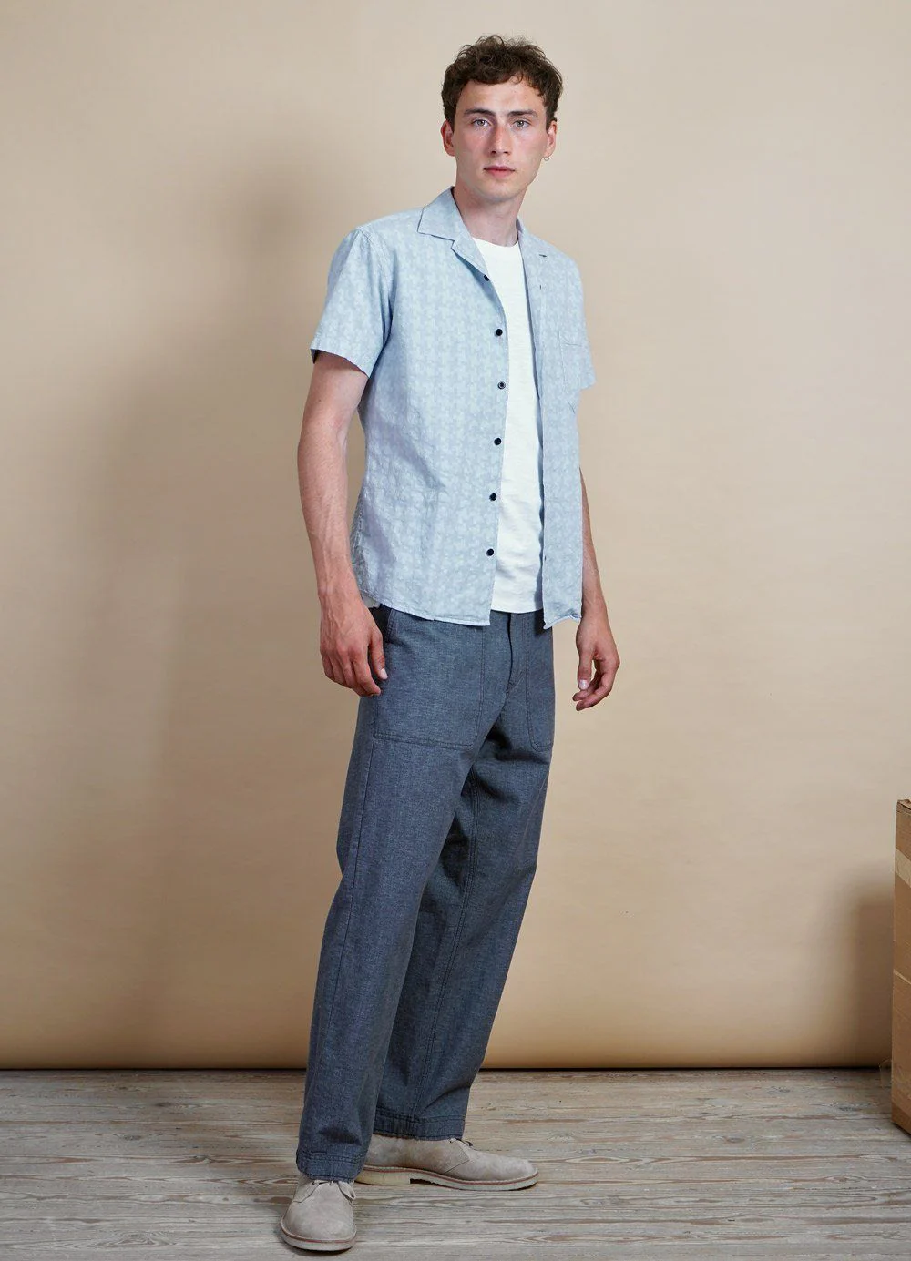 VILLE | Loose Fit Trousers | Stone - Image 3