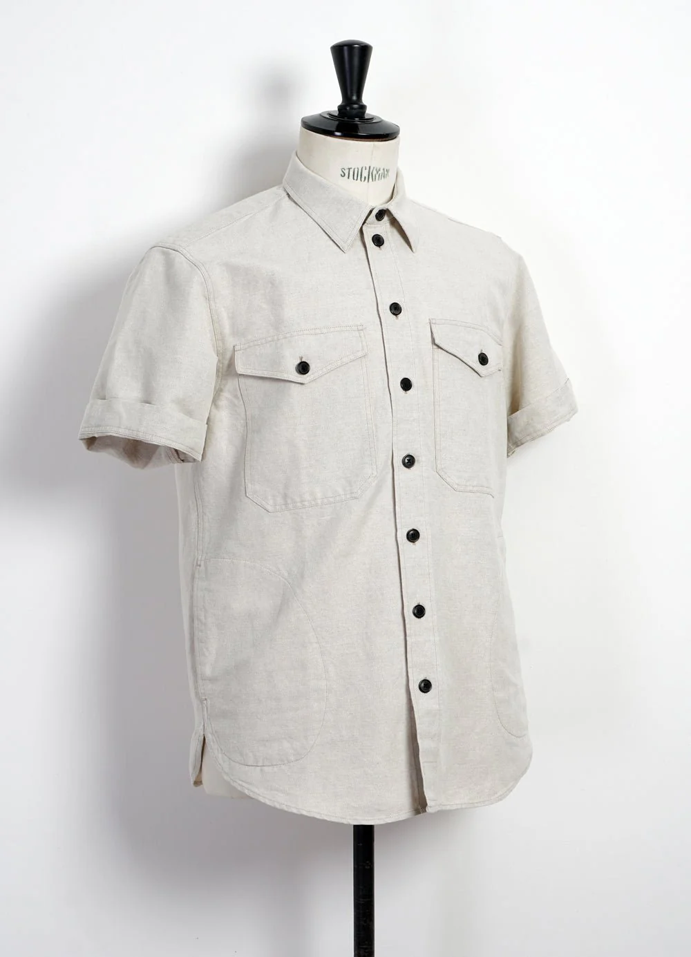VILLY | Short Sleeve Shirt | Flax Nature - Image 5