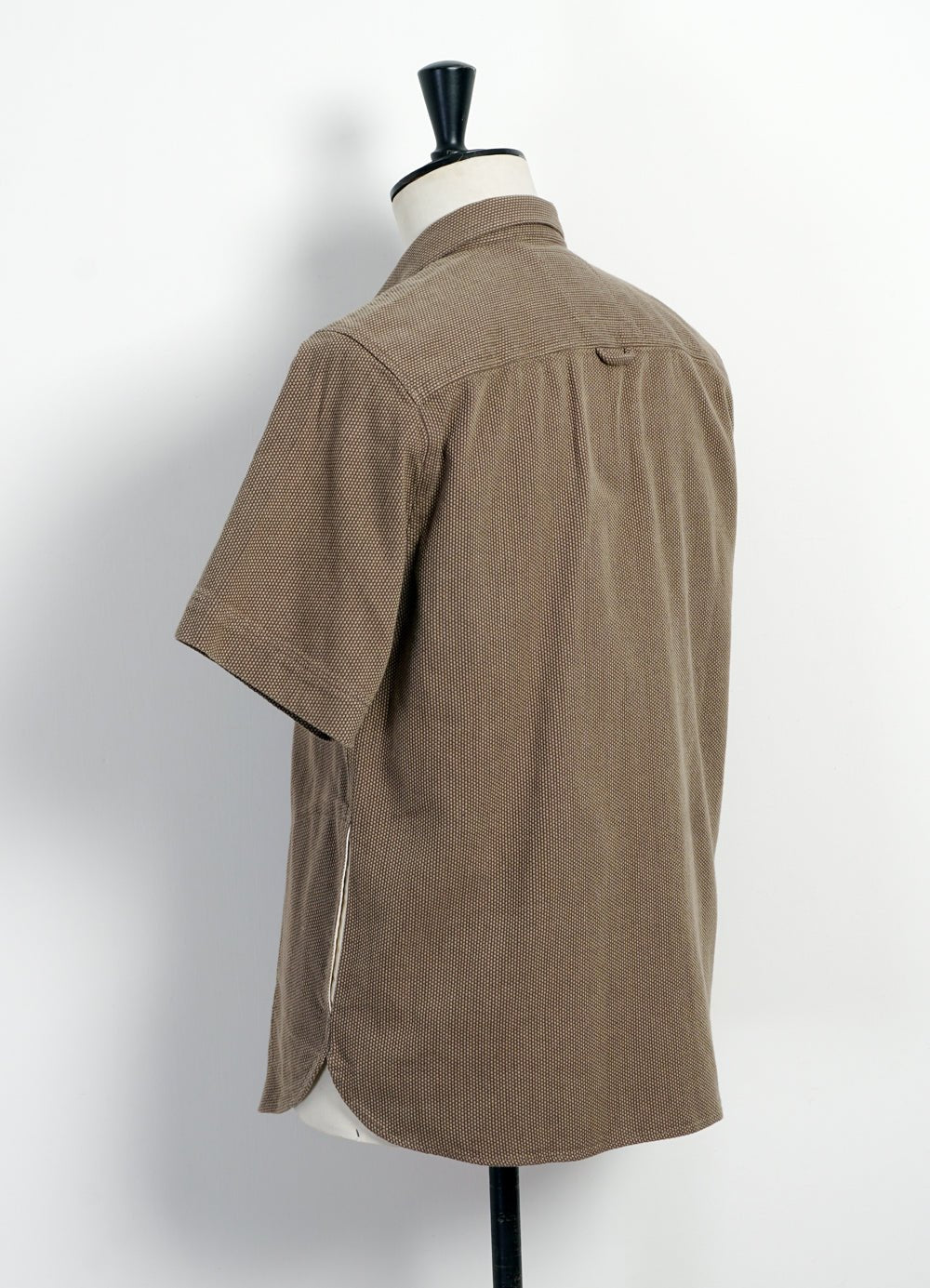 VILLY | Short Sleeve Shirt | Khaki Sashiko - Image 4