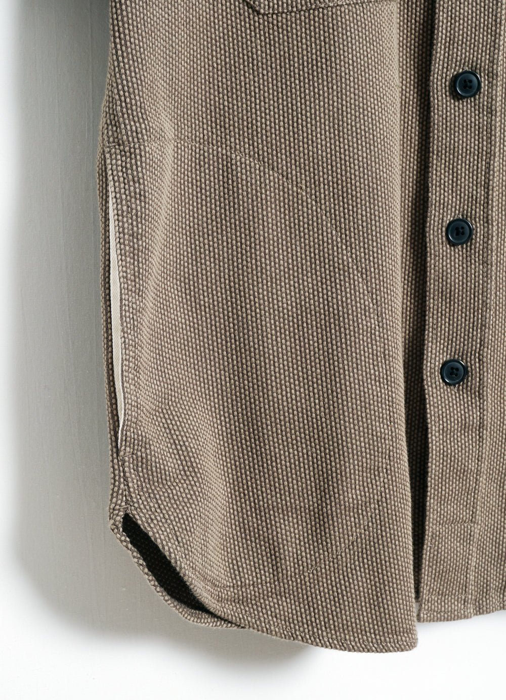 VILLY | Short Sleeve Shirt | Khaki Sashiko - Image 6