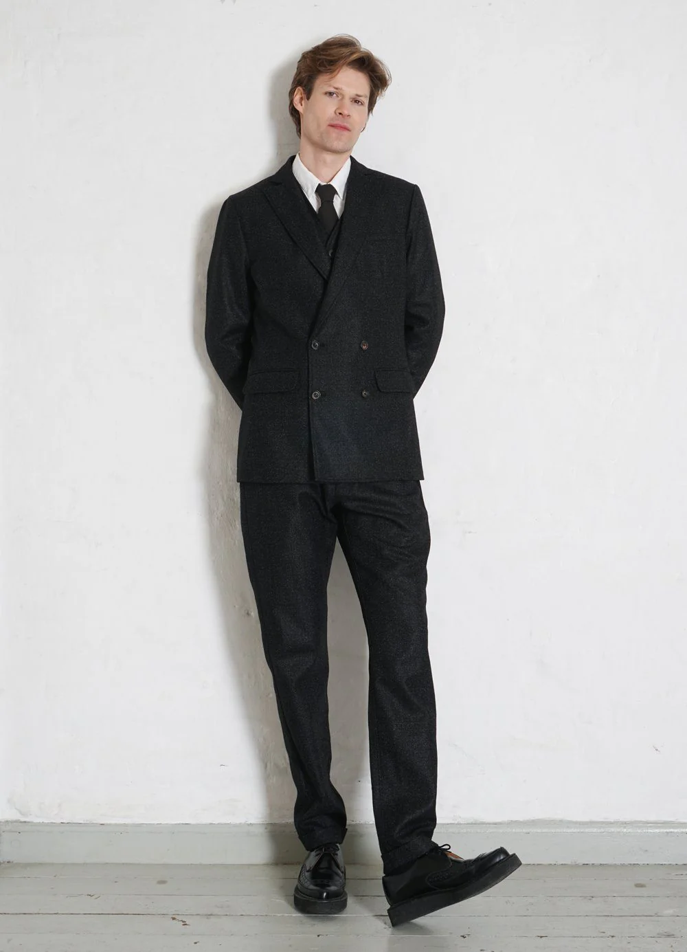 WALTER | Classic Double Breasted Blazer | Black Marble - Image 2
