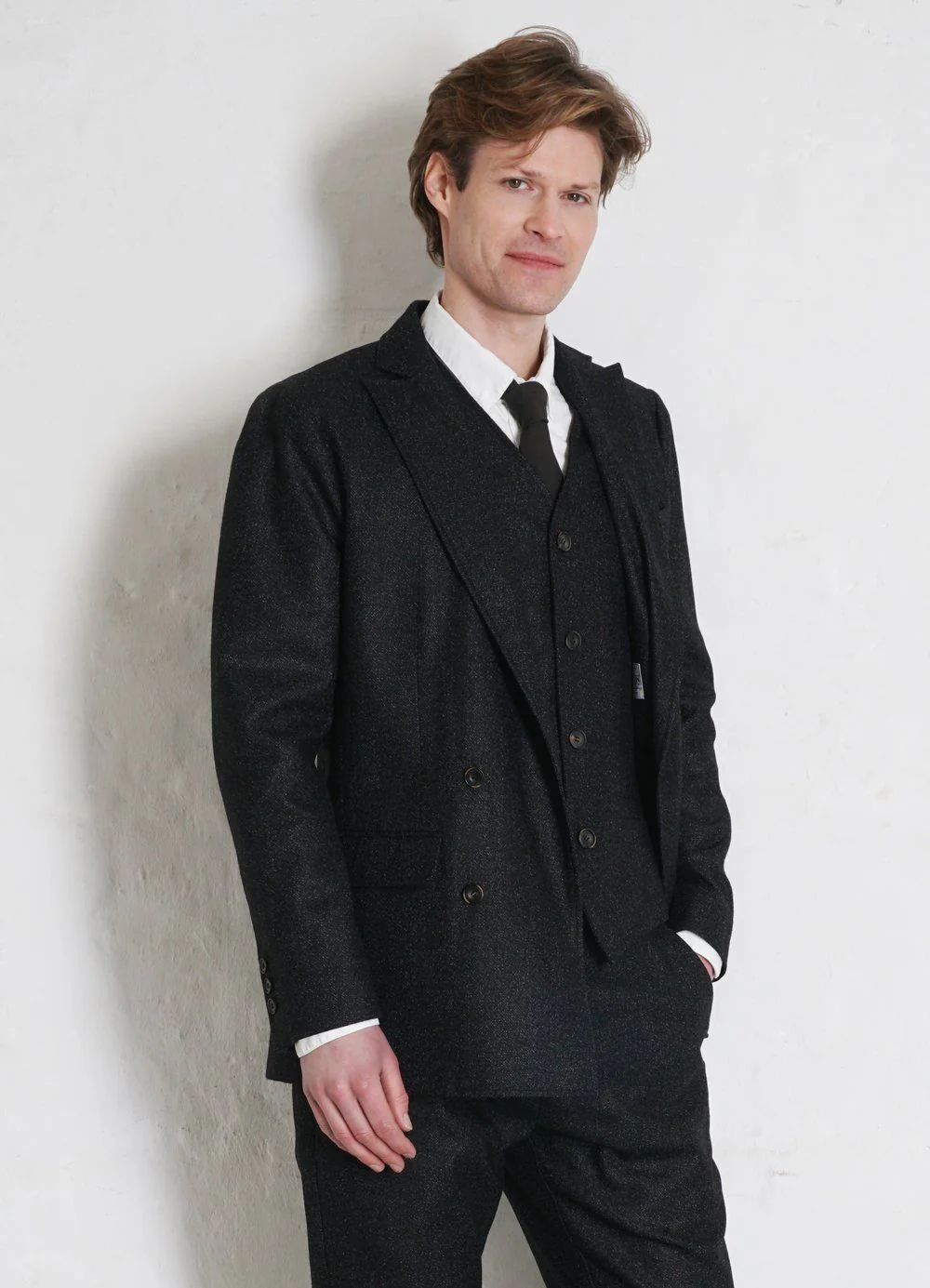 WALTER | Classic Double Breasted Blazer | Black Marble - Image 3