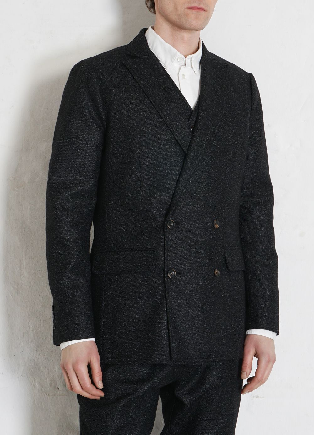 WALTER | Classic Double Breasted Blazer | Black Marble - Image 4