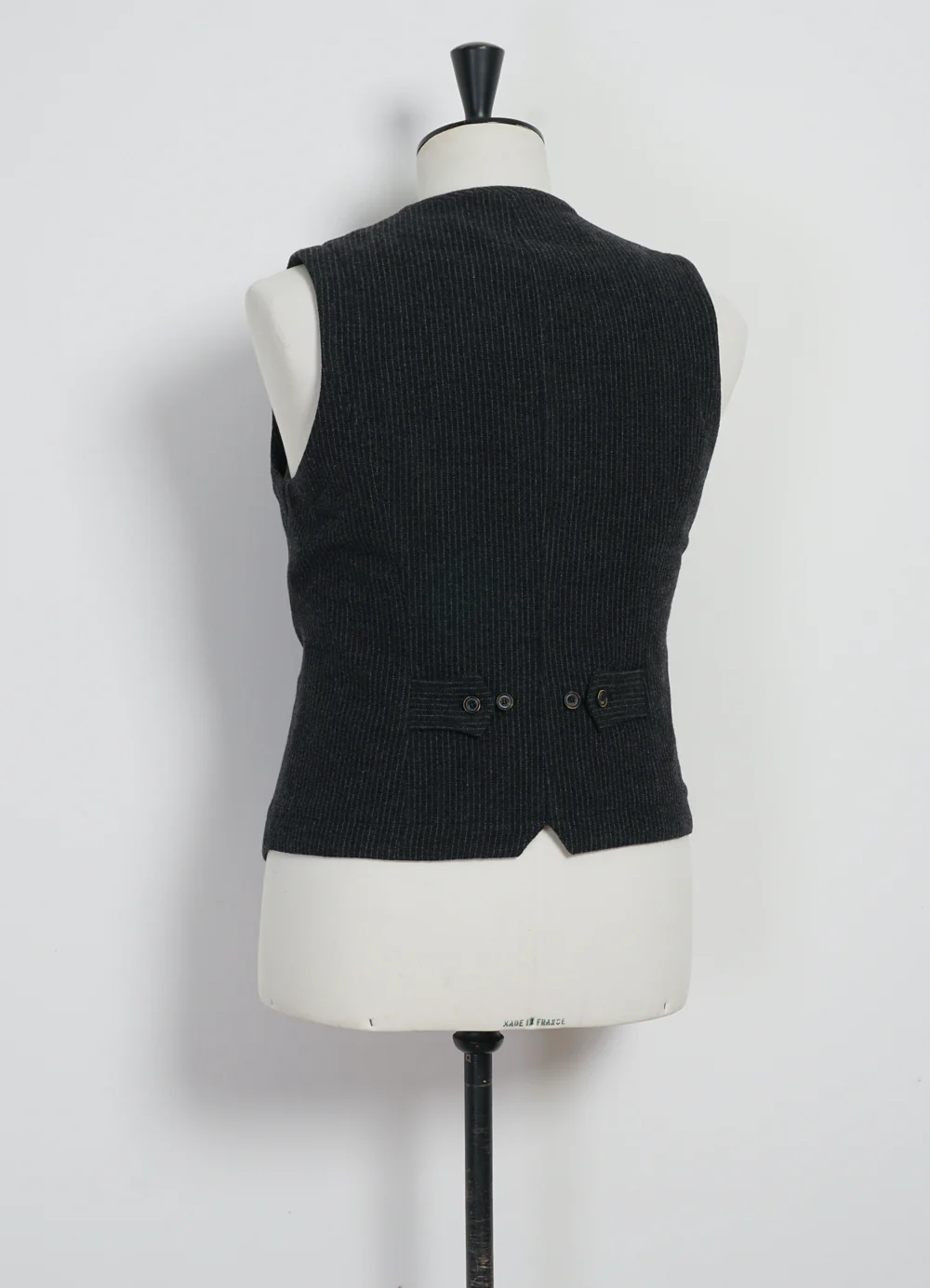 WILLIAM | Lapel Waistcoat | Black Wool Pin - Image 4