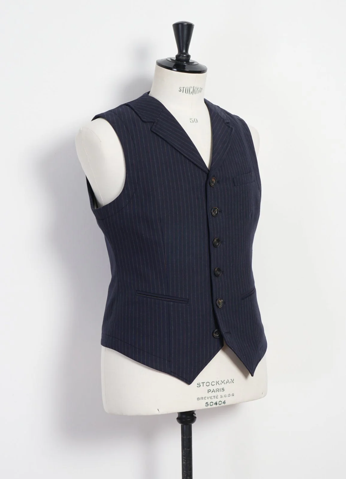 WILLIAM | Lapel Waistcoat | Blue Pin - Image 4