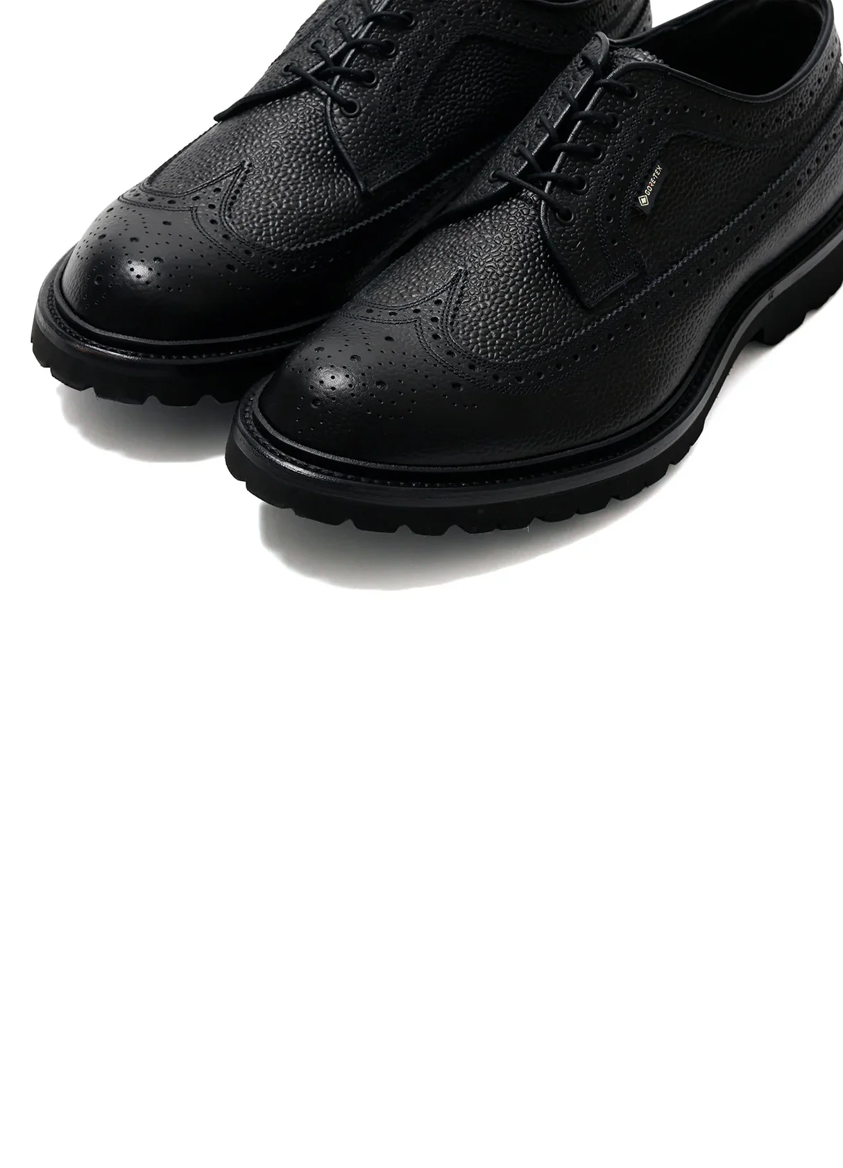 WING-TIP | Gore-Tex Brogue Leather Shoe | Black - Image 7